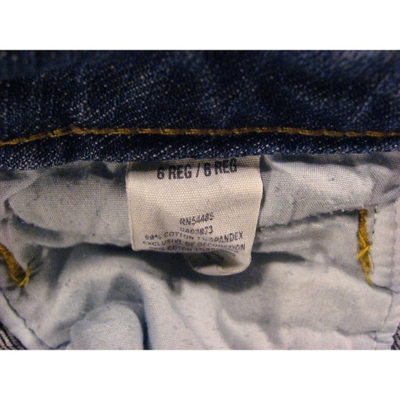 American Eagle Womans SHORTS Low Rise Cut Off Size 6 CUTOFF JEANS Blue Denim - Picture 6 of 7